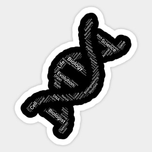 DNA Wordcloud Design Sticker